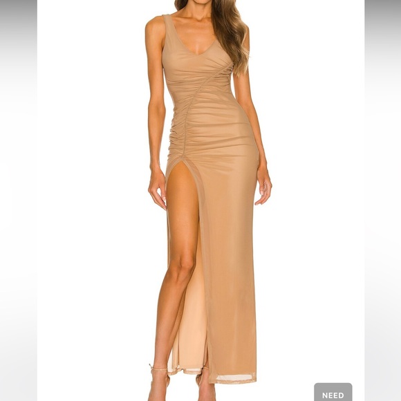 Michael Costello x REVOLVE Misha Maxi Dress in Nude - Picture 4 of 13